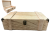 Wooden box with metal brackets 14