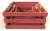 Set of 3 Red square crates with jute handles