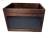 Rectangular wood container with 2 chalk panels and side handles 12