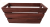 Rectangular tapered brown wood crate