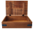 Large Wood vintage/rustic look crate with hinged cover