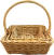Largest piece in a Set of 3 willow baskets with handle
L: 17
