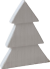 White wood 3 tier tree 10