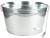 CG130ROP -  Galvanized round beer bucket with handles and  b