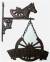 CIR938HW - Cast Iron Horse head w/hanging welcome