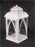 White metal & glass lantern 10