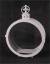 CL121R14W - White round metal & glass lantern 11.25”x4”x16”H