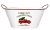 CTF704VX / Oval white Metal container with Christmas truck d