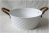 CTL512RWH10 - White Round Metal container with folding handl