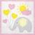 775093306826 - Lunch napkins - elephant with pink trim