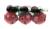 Set of 3 (boxed) metal Jingle Bell ornaments with Christmas pine greens (each bell 3.2