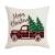 PAC106TRK  - Ivory cushion with Christmas Truck & Trees desi	