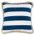 775093489116  - Blue/White striped Cushion with Jute trim 17