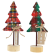Wood & Fabric tree on a stand with hanging JOY