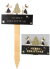 PAD516LBK - LED Wood Stake with Merry Christmas & Moose desi