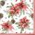 Lunch Napkins - Poinsettias & Pines