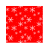 Cocktail Napkins - White Snowflake on red 5