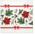 Lunch Napkins - Poinsettias & Christmas Greens 6.5