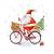 775093473733 - Lunch Napkins - Santa on A Bicycle