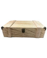 Large wooden box with metal brackets 18"x10"x4.8"H