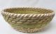 Large Round Green & White seagrass & straw baskets  L: 12