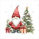  Lunch Napkins - Christmas Gnome