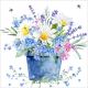 Lunch napkin - Blue Pot of Flowers
