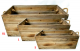 S/3 Wood containers with rope handles 
XL: 20