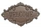 Cast iron solid welcome plaque 11