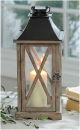 Set of 2 Vintage wood, glass and iron lanterns (ONLY 1 SHOWN)
Small:8