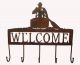 Metal welcome canoe/ wall Decor with hangers 17.5/x17/H