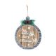 Metal & wood round Christmas themed plaque 10