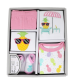 PC PINEAPPLE Cotton Box Set 
Set includes: Two Bodysuits, Pant, Socks and Bib
100% Cotton, 0-3M