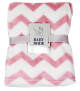 Coral fleece blanket Zigzag pattern - PINK