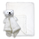 Ridged Plush Blanket with Nunu: White Bear