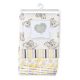Precious Moments pack of 4 flannel receiving blankets - GREY/YELLOW 30