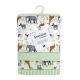 Necessities by Tendertyme  4 Pack Receiving Blankets - SAFARI 28