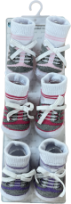 So Cute 3 Pairs crew socks 0-6 months-PINK