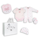 5-Piece Bow theme Set 100% Cotton - PINK