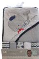 Petit L'amour Hooded Towel with 5 washcloths - GREY WHALE - 9