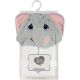 Precious Moments 100% cotton hooded towel - Elephant