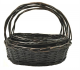 Set of 3 Oval willow basket with handle
L:20