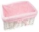 Baby pink white willow basket with pink theme fab