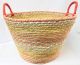Large Rectangular Brown basket with matching fabric liner Oval Seagrass & Straw baskets with handles