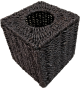 Brown Seagrass Square Tissue box holder 5.25