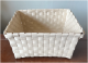 Rectangular Cream belt-weave basket 9.2