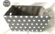 Small Rectangular Grey with white Polka Dots basket with matching fabric liner 11