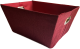 Rectangular Burgundy/Red fabric basket with matching fabric liner 13