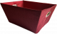 Large Rectangular Burgundy/Red basket with matching fabric liner 16