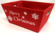 CBW550MC Medium Rectangular Red Merry Christmas basket